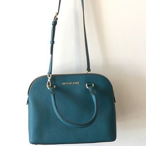 Michael Kors Large Dome Satchel, Dark teal